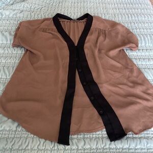 Brown with Black trim Express Top